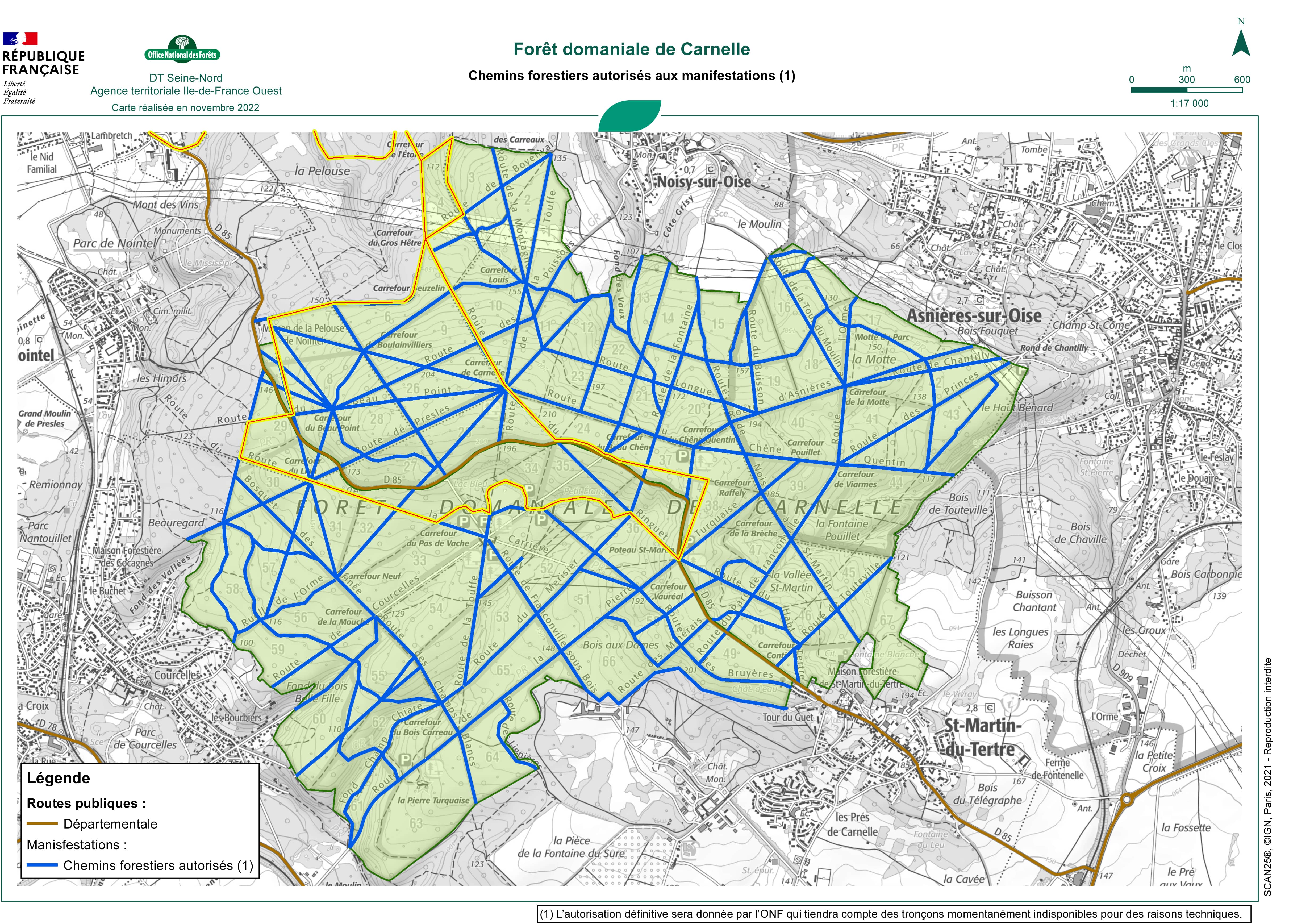 Map de la forêt de Carnelle 15